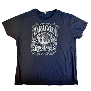 JHK Graphic Tee Men M Black Zaragoza Original Trademark Graphic